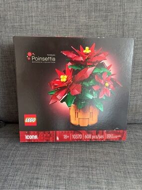 LEGO Icons Botanicals Poinsettia 10370 Building Set New Factory Sealed 608 Pc